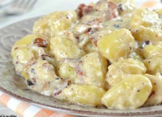 Gnocchi speck e noci