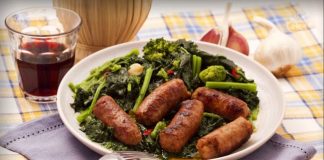 cime di rapa con salsiccia