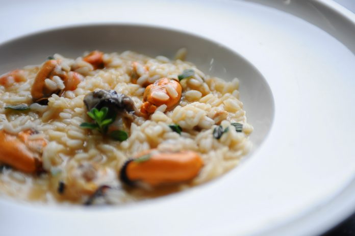 risotto ai frutti di mare con verdure