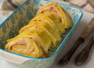 rotolo di patate con prosciutto e formaggio