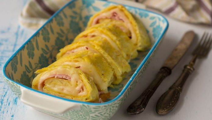 rotolo di patate con prosciutto e formaggio