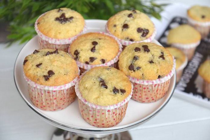 muffin con gocce di cioccolato