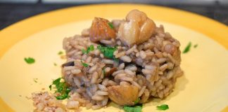 risotto funghi e pinoli